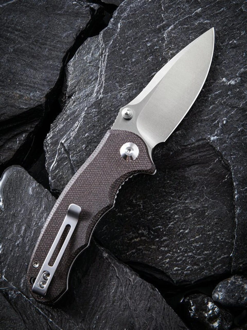 CIVIVI Hooligan-Dark Earth Micarta (2.98" Satin D2) C913A 2 CIVIVI Hooligan-Dark Earth Micarta (2.98" Satin D2) C913A - Image 2