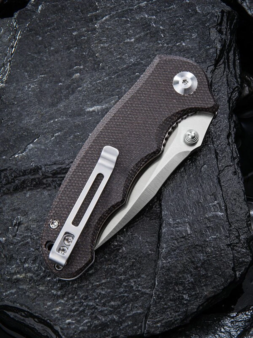 CIVIVI Hooligan-Dark Earth Micarta (2.98" Satin D2) C913A 4 CIVIVI Hooligan-Dark Earth Micarta (2.98" Satin D2) C913A - Image 4