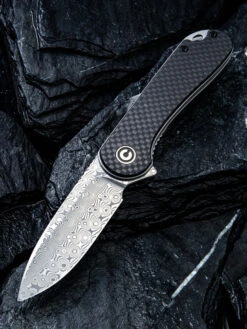 CIVIVI Elementum - Blk G10 /Twill CF (2.96" Damascus) C907DS