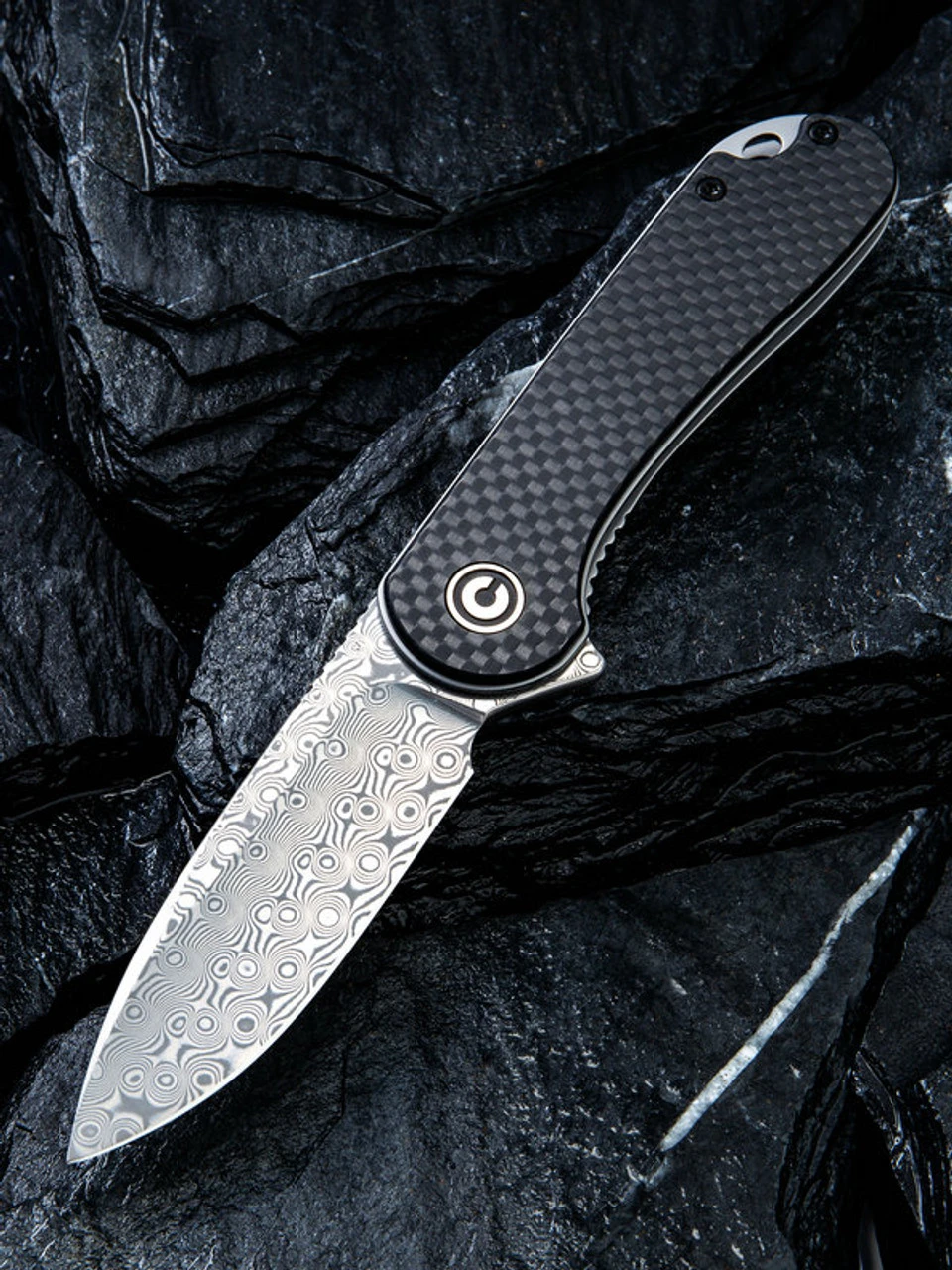 CIVIVI Elementum - Blk G10 /Twill CF (2.96" Damascus) C907DS 1 CIVIVI Elementum - Blk G10 /Twill CF (2.96" Damascus) C907DS