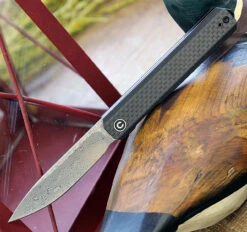 CIVIVI Exarch-Blk G10 W/ CF (3.22" Damascus) C2003DS-1 -Civivi Knives Shop 2003DS1.1 67780.1674758713