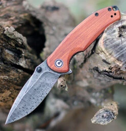 CIVIVI Pintail-Cuibourtia Wood (2.98" Damascus) C2020DS-2