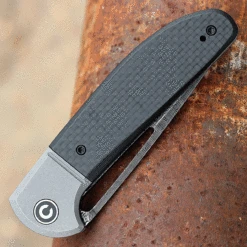 CIVIVI Trailblazer XL-Blk G10 W/ CF (3.46" Damascus) C2101DS-1 -Civivi Knives Shop 2101ds1.1 63656.1674073484