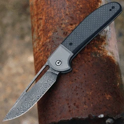 CIVIVI Trailblazer XL-Blk G10 W/ CF (3.46" Damascus) C2101DS-1