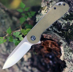 CIVIVI Elementum-Olive Micarta (2.96" Satin D2) C907S