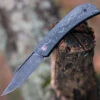 CIVIVI Appalachian Drifter-Blk G10 W/ CF (2.96" Damascus) C2015DS-1