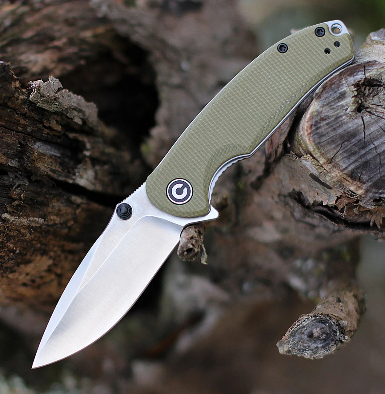 CIVIVI Pintail-Olive Micarta (2.98" Satin S35VN) C2020B 1 CIVIVI Pintail-Olive Micarta (2.98" Satin S35VN) C2020B