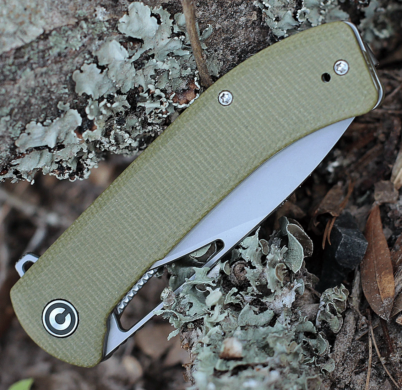 CIVIVI Riffle-Olive Micarta (3.46" SW 14C28N) C2024B 3 CIVIVI Riffle-Olive Micarta (3.46" SW 14C28N) C2024B - Image 3