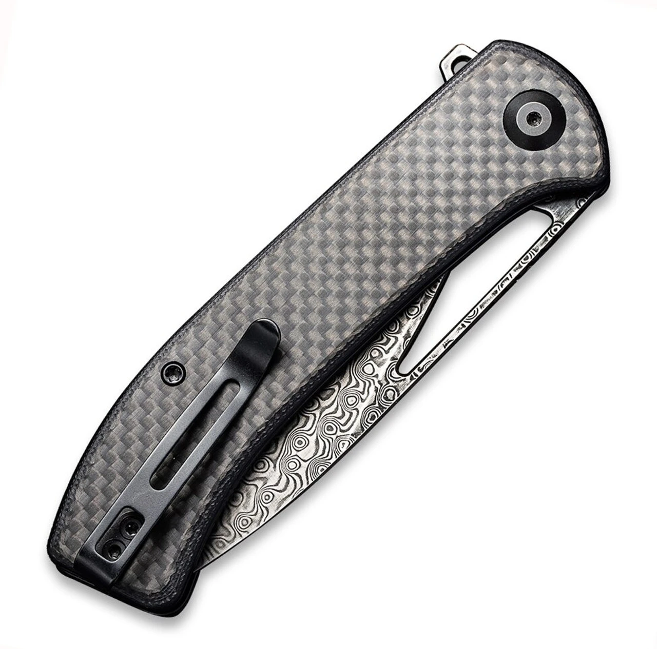 CIVIVI Riffle-Blk G10 W/ CF (3.46" Damascus) C2024DS-1 4 CIVIVI Riffle-Blk G10 W/ CF (3.46" Damascus) C2024DS-1 - Image 4