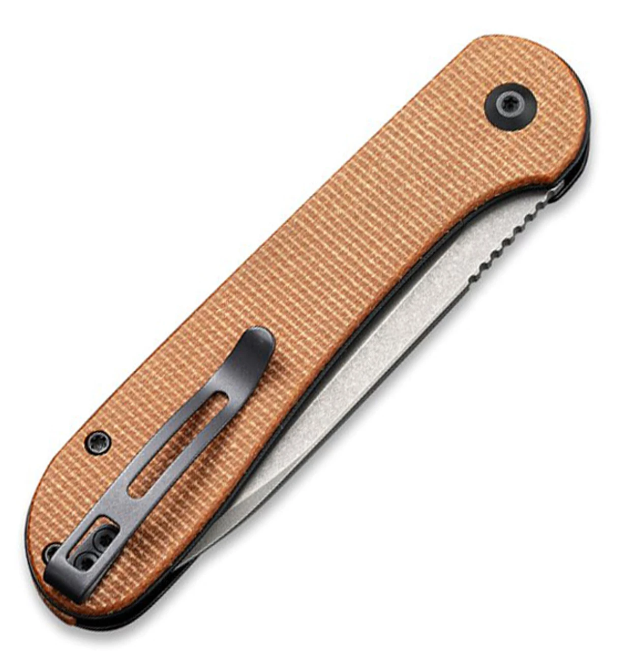 CIVIVI Button Lock Elementum-Brown Micarta (3.47" SW 14C28N) C2103D 4 CIVIVI Button Lock Elementum-Brown Micarta (3.47" SW 14C28N) C2103D - Image 4