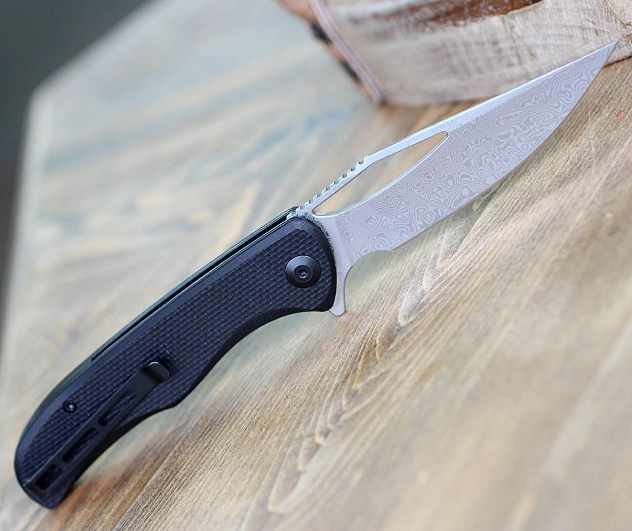 CIVIVI Shredder-Blk G10 (3.70" Damascus) C912DS 2 CIVIVI Shredder-Blk G10 (3.70" Damascus) C912DS - Image 2