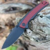CIVIVI Teraxe Flipper - Blk Steel / Burgundy G10 (3.48" Nitro-V Blk SW) C20036-1