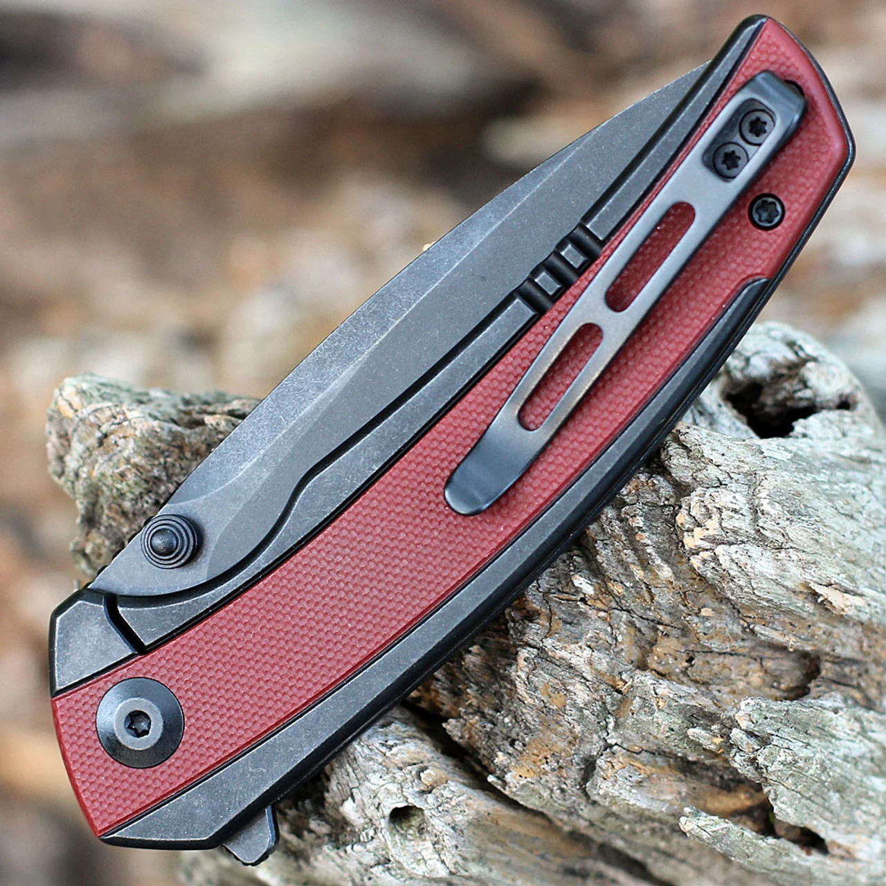 CIVIVI Teraxe Flipper - Blk Steel / Burgundy G10 (3.48" Nitro-V Blk SW) C20036-1 4 CIVIVI Teraxe Flipper - Blk Steel / Burgundy G10 (3.48" Nitro-V Blk SW) C20036-1 - Image 4