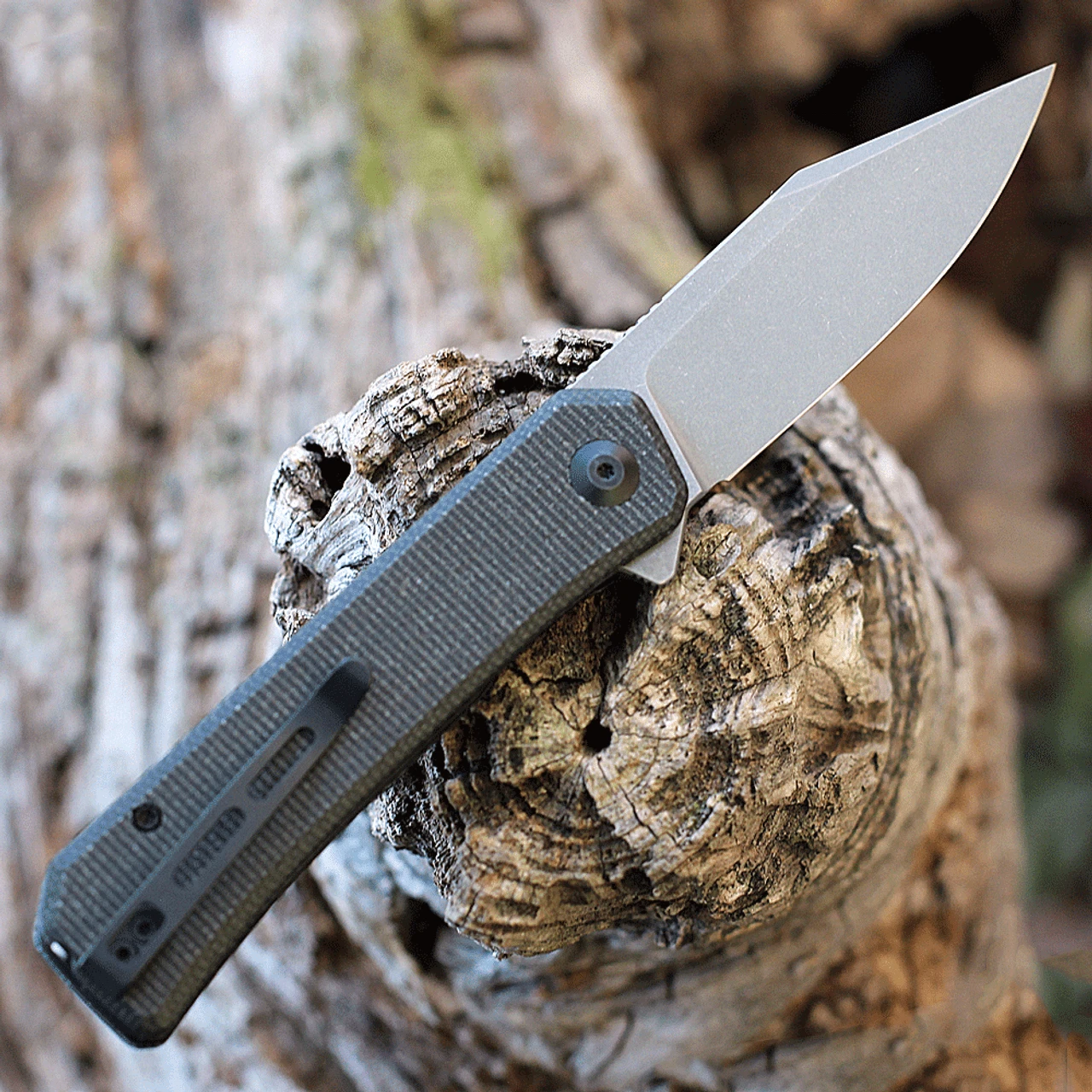 CIVIVI Relic-Dark Green Micarta (3.48" SW Nitro-V) C20077B-3 2 CIVIVI Relic-Dark Green Micarta (3.48" SW Nitro-V) C20077B-3 - Image 2