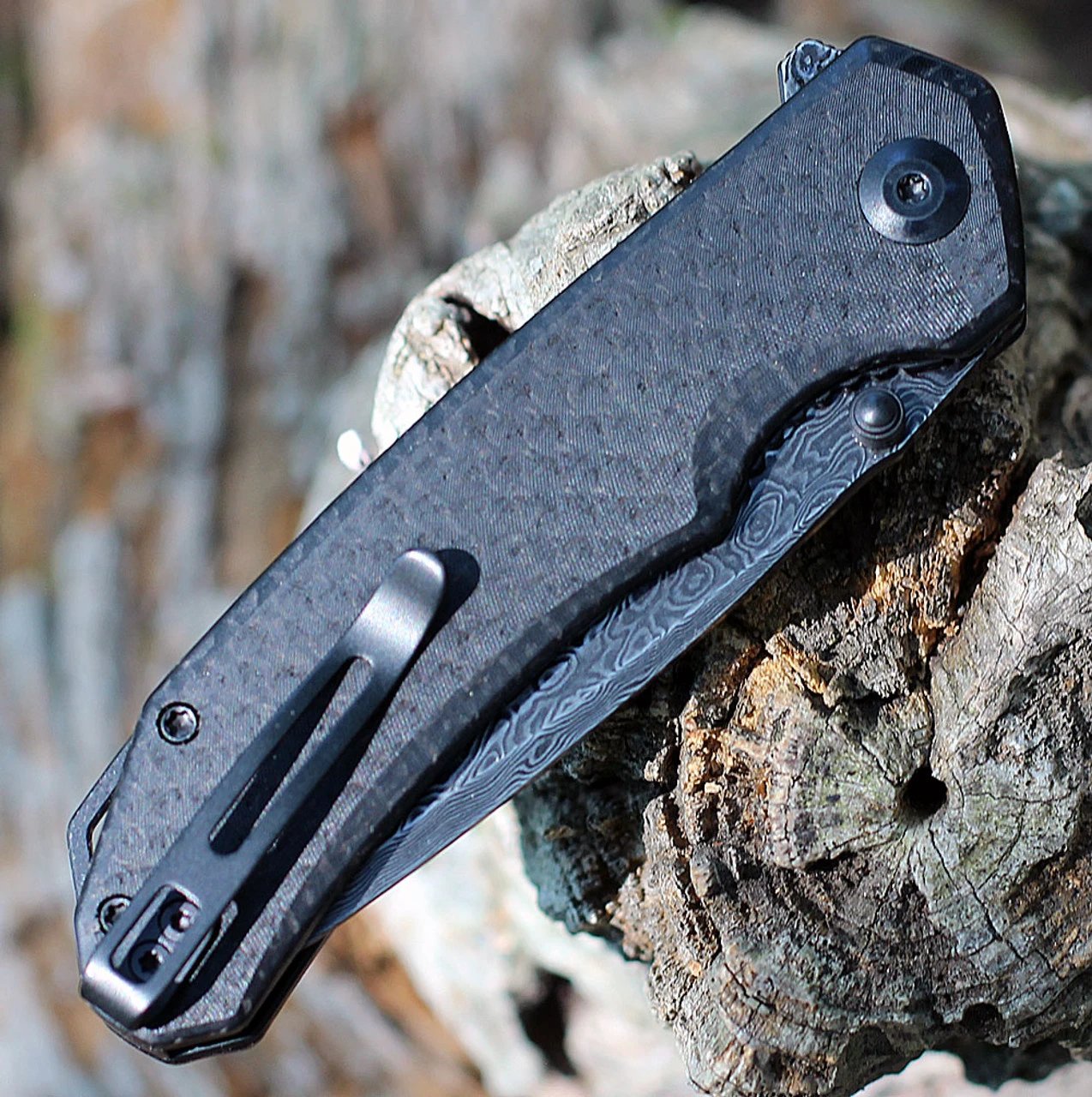 CIVIVI Brazen-Blk Coarse Micarta (3.46" Damascus) C2023DS-1 4 CIVIVI Brazen-Blk Coarse Micarta (3.46" Damascus) C2023DS-1 - Image 4