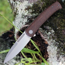 CIVIVI Cetos-Brown Coarse Micarta (3.48" BB 142C28N) C21025B-1