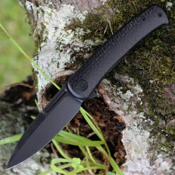 CIVIVI Cetos-Blk Coarse Micarta (3.48" Blk 14C28N) C21025B-2