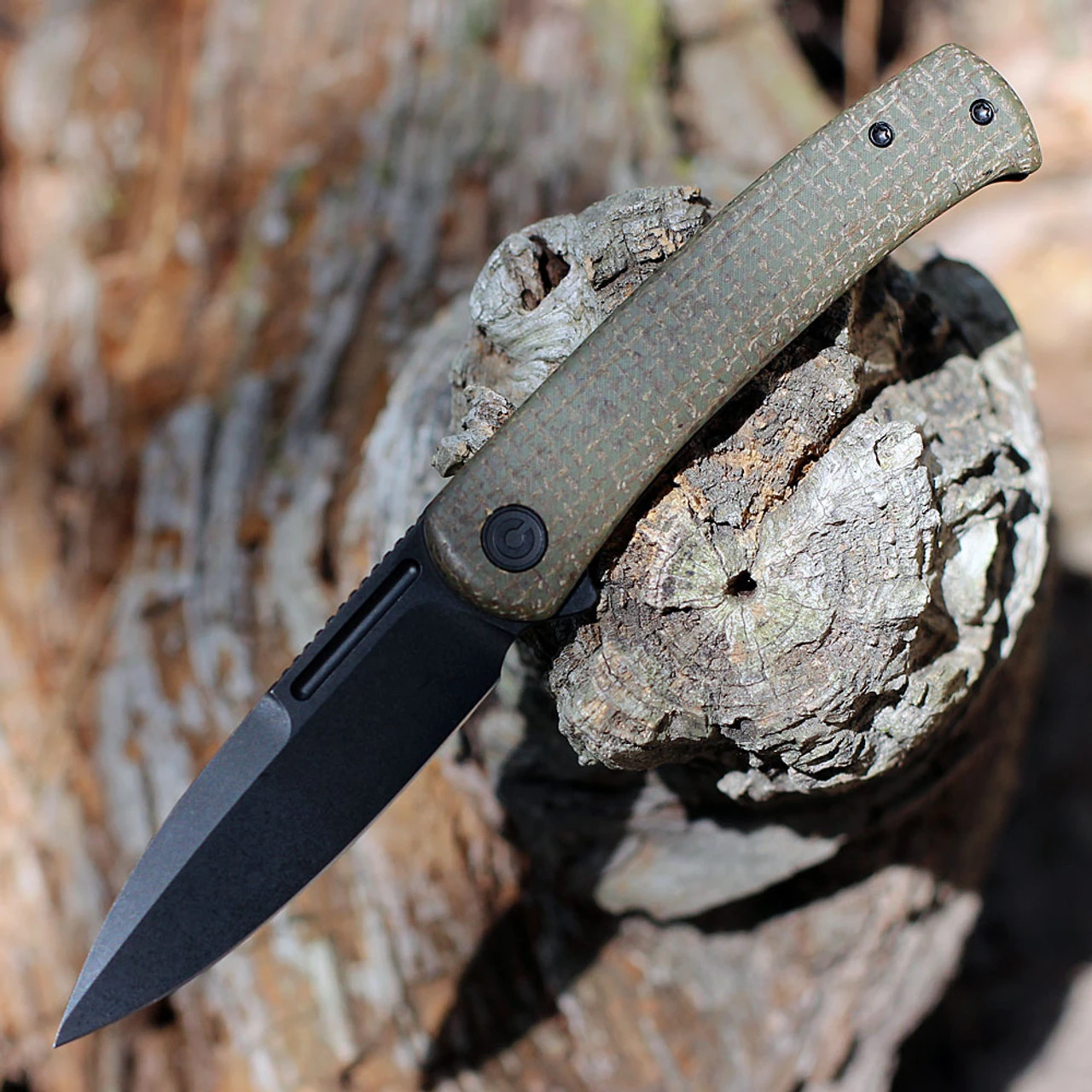 CIVIVI Cetos-Green Coarse Micarta (3.48" Blk 14C28N) C21025B-3 1 CIVIVI Cetos-Green Coarse Micarta (3.48" Blk 14C28N) C21025B-3