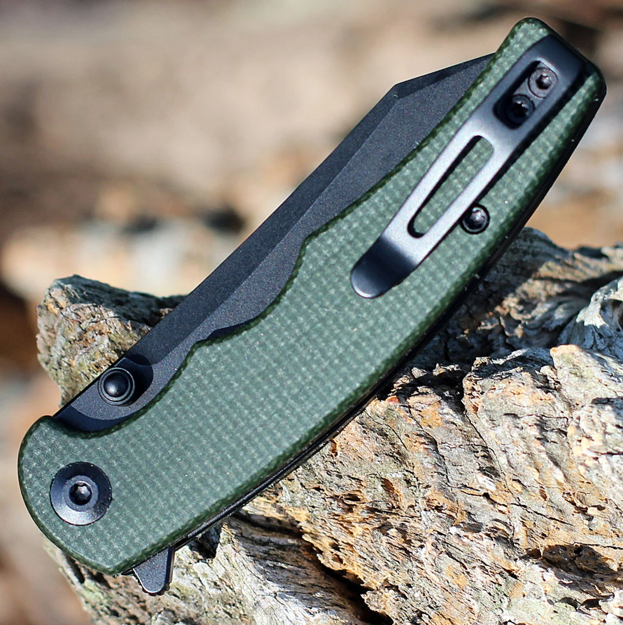 CIVIVI P87 Folder - Green Micarta (2.90" Nitro-V Blk SW) C21043-3 4 CIVIVI P87 Folder - Green Micarta (2.90" Nitro-V Blk SW) C21043-3 - Image 4