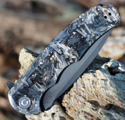 CIVIVI Praxis Flipper - Golden Shred CF (3.75" 9Cr18MoV Blk SW) C803J 6 CIVIVI Praxis Flipper - Golden Shred CF (3.75" 9Cr18MoV Blk SW) C803J -Civivi Knives Shop CIVC803J.3 18458.1660666623