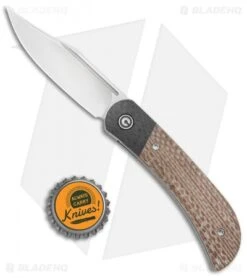 CIVIVI Appalachian Drifter 2 Liner Lock Knife Snakeskin Micarta (3" Satin) 7 CIVIVI Appalachian Drifter 2 Liner Lock Knife Snakeskin Micarta (3" Satin) -Civivi Knives Shop CIVIVI Appalachian Drifter 2 LL Dark Brown Micarta CF Satin BHQ 134057 jr bottlecap