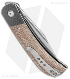 CIVIVI Appalachian Drifter 2 Liner Lock Knife Snakeskin Micarta (3" Satin) 6 CIVIVI Appalachian Drifter 2 Liner Lock Knife Snakeskin Micarta (3" Satin) -Civivi Knives Shop CIVIVI Appalachian Drifter 2 LL Dark Brown Micarta CF Satin BHQ 134057 jr side