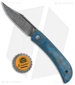 CIVIVI Appalachian Drifter Knife Blue G-10 W/ Rose CF (2.9" Damascus) C2015DS-2 7 CIVIVI Appalachian Drifter Knife Blue G-10 W/ Rose CF (2.9" Damascus) C2015DS-2 -Civivi Knives Shop CIVIVI Appalachian Drifter SJ Blue G 10 Rose CF Damascus C2015DS 2 BHQ 116960 jr bottlecap