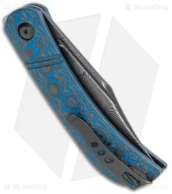 CIVIVI Appalachian Drifter Knife Blue G-10 W/ Rose CF (2.9" Damascus) C2015DS-2 6 CIVIVI Appalachian Drifter Knife Blue G-10 W/ Rose CF (2.9" Damascus) C2015DS-2 -Civivi Knives Shop CIVIVI Appalachian Drifter SJ Blue G 10 Rose CF Damascus C2015DS 2 BHQ 116960 jr side