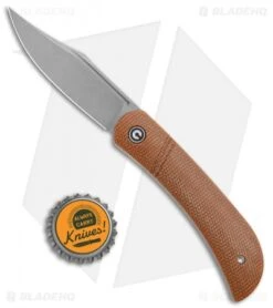CIVIVI Appalachian Drifter Slip Joint Knife Brown Micarta (2.9"SW) C2015A -Civivi Knives Shop CIVIVI Appalachian Drifter SJ Brown Micarta Gray C2015A BHQ 116935 jr bottlecap