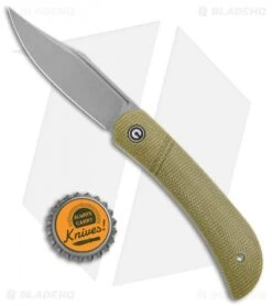 CIVIVI Appalachian Drifter Slip Joint Knife Olive Micarta (2.9"SW) C2015B -Civivi Knives Shop CIVIVI Appalachian Drifter SJ Olive Gray C2015B BHQ 116941 jr bottlecap