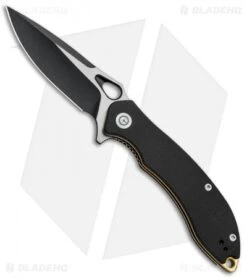 CIVIVI Aquila Flipper Liner Lock Knife Black G-10 (3.4" Black) C805E