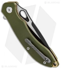 CIVIVI Aquila Flipper Liner Lock Knife OD Green G-10 (3.4" Black) C805A -Civivi Knives Shop CIVIVI Aquila Flipper LL OD Green G 10 Black BHQ 89928 jr side