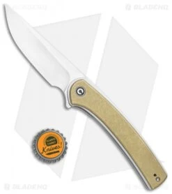 CIVIVI Asticus Liner Lock Knife Stonewashed Brass (3.8" Satin) C2002E -Civivi Knives Shop CIVIVI Asticus LL Brass Satin BHQ 118855 jr bottlecap