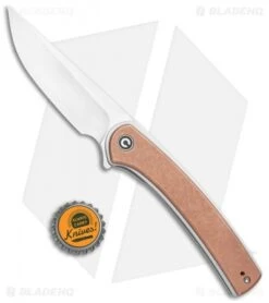 CIVIVI Asticus Liner Lock Knife Stonewashed Copper (3.8" Satin) C2002F -Civivi Knives Shop CIVIVI Asticus LL Copper Satin BHQ 118856 jr bottlecap