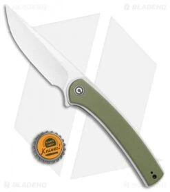 CIVIVI Asticus Liner Lock Knife OD Green G-10 (3.8" Satin) C2002A -Civivi Knives Shop CIVIVI Asticus LL OD Green G 10 Damascus C2002A BHQ 109007 jr bottlecap