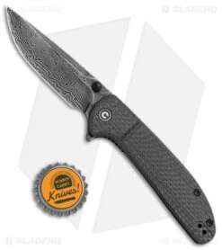 CIVIVI Badlands Vagabond Folding Knife Carbon Fiber (3.3" Damascus) C2019DS-1 -Civivi Knives Shop CIVIVI Badlands Vagabond CF Damascus C2019DS 1 BHQ 120376 jr bottlecap
