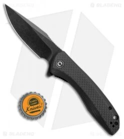 CIVIVI Baklash Flipper Liner Lock Knife Black G-10 (3.5" Black Stonewash) C801H -Civivi Knives Shop CIVIVI Baklash Flipper LL Black G 10 Black SW C801H BHQ 103160 jr bottlecap