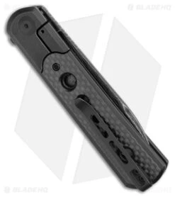 CIVIVI Banneret Frame Lock Knife Twill CF/Steel (3.7" Dam) C20040-DS1 -Civivi Knives Shop CIVIVI Banneret FL TWill CF Steel Damascus BHQ 174440 jr side