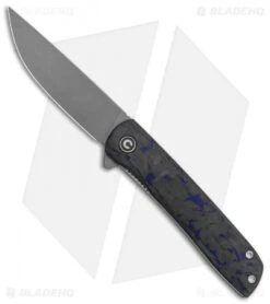 CIVIVI Brad Zinker Bo Liner Lock Knife Blue Carbon Fiber (2.9" Stonewash)