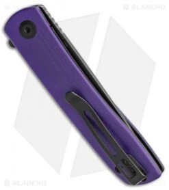 CIVIVI Brad Zinker Bo Liner Lock Knife Purple G-10 (2.9" Black SW) -Civivi Knives Shop CIVIVI Brad Zinker Bo LL Purple G 10 Black SW BHQ 136916 td side jr