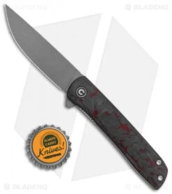 CIVIVI Brad Zinker Bo Liner Lock Knife Red Carbon Fiber (2.9" Stonewash) -Civivi Knives Shop CIVIVI Brad Zinker Bo LL Red CF SW BHQ 120915 jr bottlecap