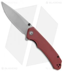 CIVIVI Brazen Drop Point Liner Lock Knife Red G-10 (3.5" Stonewash) C2102B