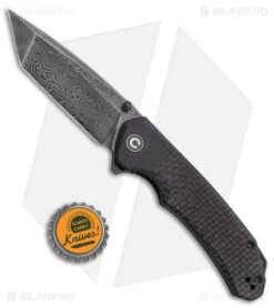CIVIVI Brazen Tanto Liner Lock Knife Black Micarta (3.5" Damascus) C2023DS-1 -Civivi Knives Shop CIVIVI Brazen Tanto LL Black Micarta Damascus BHQ 142946 jr bottlecap