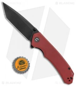 CIVIVI Brazen Tanto Liner Lock Knife Burgundy G-10 (3.5" Black D2) C2023B -Civivi Knives Shop CIVIVI Brazen Tanto LL Burgundy G 10 Black BHQ 120364 jr bottlecap