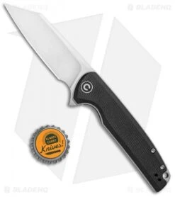 CIVIVI Brigand Liner Lock Knife Black G-10 (3.5" Satin D2) C909C -Civivi Knives Shop CIVIVI Brigand LL Black G 10 Satin C909C BHQ 101619 jr bottlecap