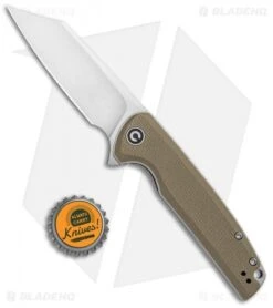 CIVIVI Brigand Liner Lock Knife Tan G-10 (3.5" Satin D2) C909B -Civivi Knives Shop CIVIVI Brigand LL Tan G 10 Satin C909B BHQ 101618 jr bottlecap