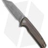 CIVIVI Brigand Liner Lock Knife Dark Brass (3.5" Dark Damascus) C909DS-2