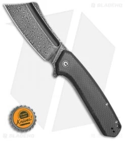 CIVIVI Bullmastiff Liner Lock Knife Twill Carbon Fiber (3.8" Black Damascus) -Civivi Knives Shop CIVIVI Bullmastiff Liner Lock Knife Twill Carbon Fiber 3.8 Black Damascus C2006DS 1 BHQ 115992 LS Bottlecap 2