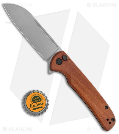 CIVIVI Chevalier Button Lock Flipper Knife Cuibourtia Wood (3.5" Satin) C20022-3 4 CIVIVI Chevalier Button Lock Flipper Knife Cuibourtia Wood (3.5" Satin) C20022-3 - Image 4