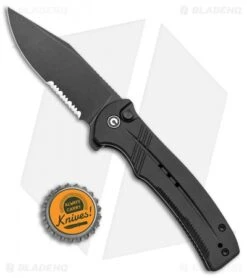 CIVIVI Cogent Button Lock Flipper Knife Black G-10 (3.5" Black Serr) C20038E-1 -Civivi Knives Shop CIVIVI Cogent Button Lock Fipper Black G 10 Black Serr C20038E 1 BHQ 137747 jr bottlecap